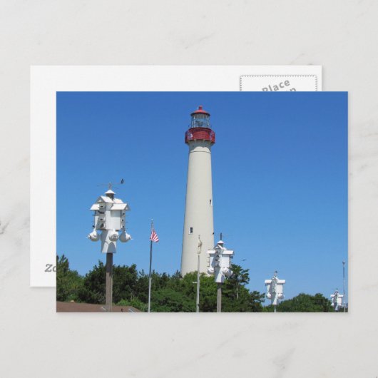 vuurtoren van Cape May Briefkaart (Voorkant / Achterkant)