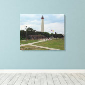 vuurtoren van Cape May Canvas Afdruk (Insitu (Houten vloer))