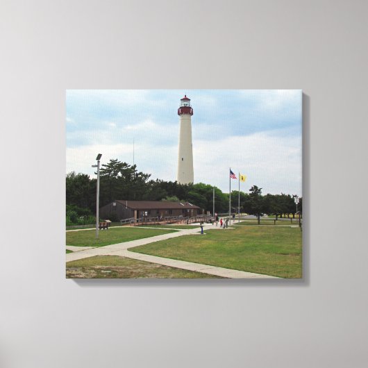vuurtoren van Cape May Canvas Afdruk (Voorkant)