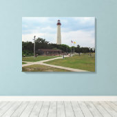 vuurtoren van Cape May Canvas Afdruk (Insitu (Houten vloer))
