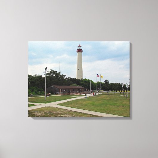 vuurtoren van Cape May Canvas Afdruk (Voorkant)