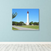 vuurtoren van Cape May Canvas Afdruk (Insitu (Houten vloer))