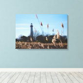 vuurtoren van Cape May Canvas Afdruk (Insitu (Houten vloer))