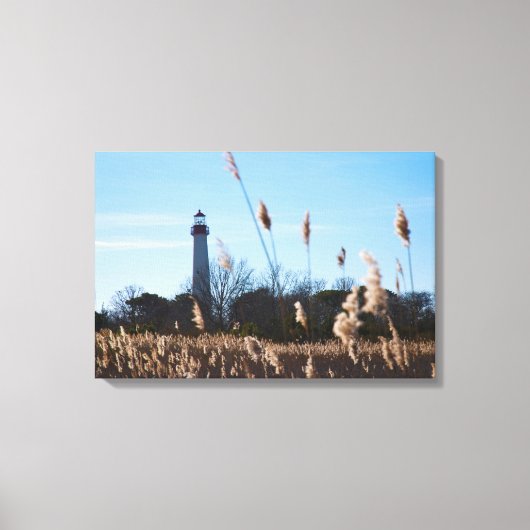 vuurtoren van Cape May Canvas Afdruk (Voorkant)