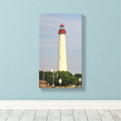 vuurtoren van Cape May Canvas Afdruk (Insitu (Houten vloer))