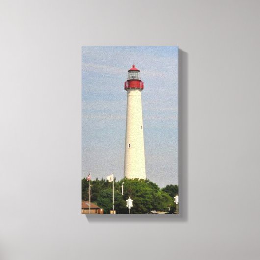 vuurtoren van Cape May Canvas Afdruk (Voorkant)