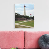 vuurtoren van Cape May Canvas Afdruk (Insitu (Woonkamer))