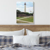 vuurtoren van Cape May Canvas Afdruk (Insitu (Slaapkamer))