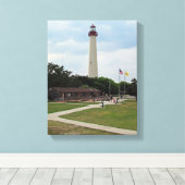 vuurtoren van Cape May Canvas Afdruk (Insitu (Houten vloer))