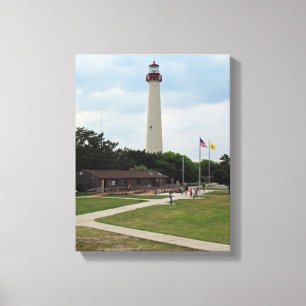 vuurtoren van Cape May Canvas Afdruk