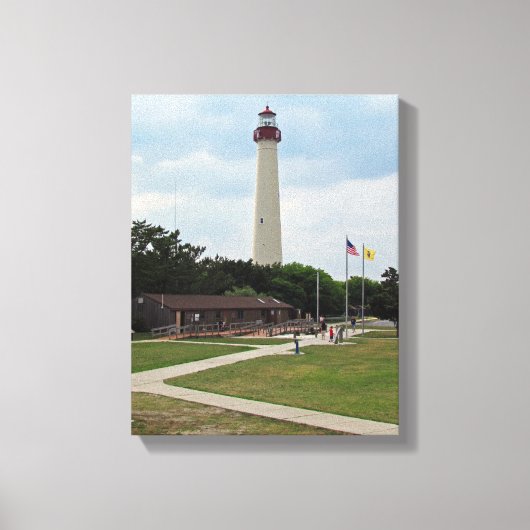 vuurtoren van Cape May Canvas Afdruk (Voorkant)