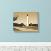 vuurtoren van Cape May Canvas Afdruk (Insitu (Houten vloer))