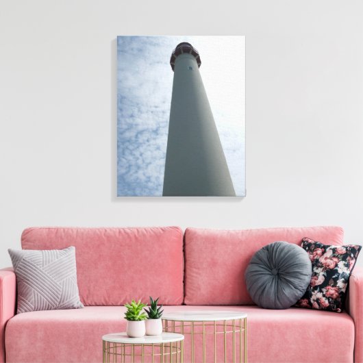 vuurtoren van Cape May Canvas Afdruk (Insitu (Woonkamer))