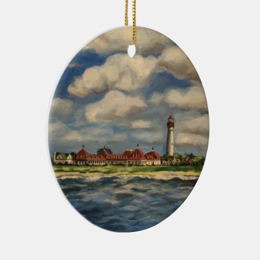vuurtoren van Cape May Keramisch Ornament (Rechts)