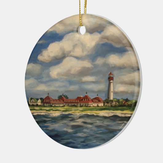 vuurtoren van Cape May Keramisch Ornament (Links)