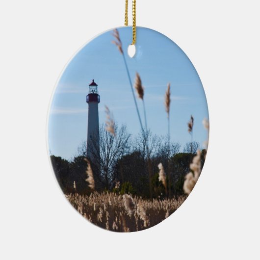 vuurtoren van Cape May Keramisch Ornament (Rechts)