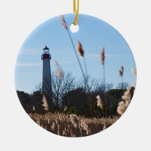 vuurtoren van Cape May Keramisch Ornament (Voorkant)