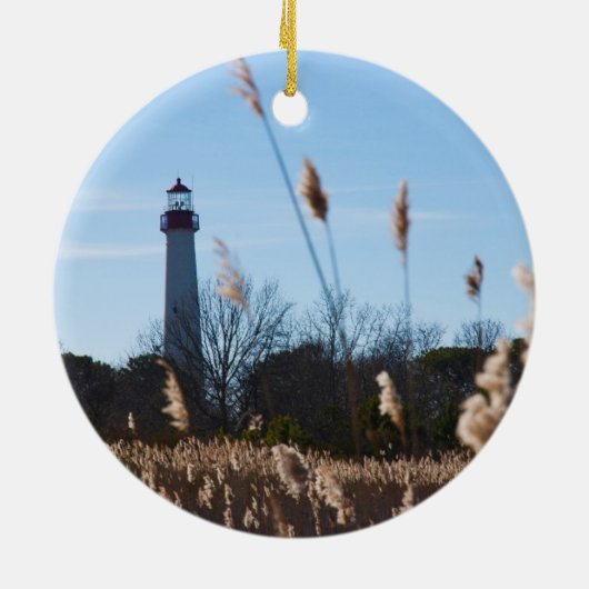 vuurtoren van Cape May Keramisch Ornament (Achterkant)