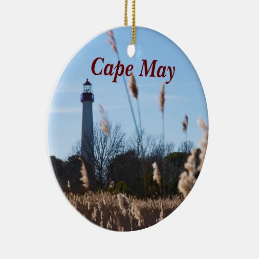 vuurtoren van Cape May Keramisch Ornament (Rechts)