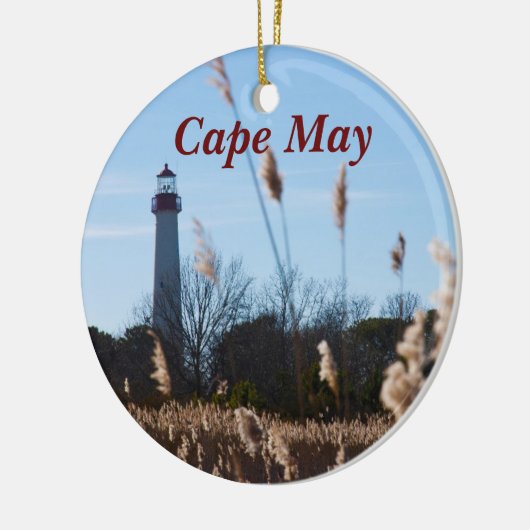 vuurtoren van Cape May Keramisch Ornament (Links)