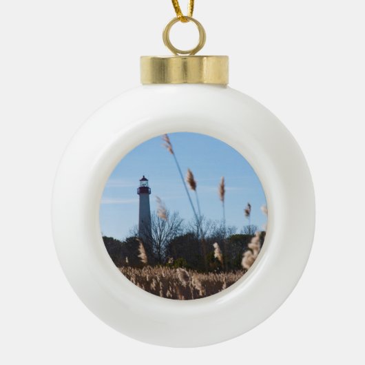 vuurtoren van Cape May Keramische Bal Ornament (Voorkant)