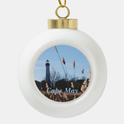 vuurtoren van Cape May Keramische Bal Ornament (Voorkant)