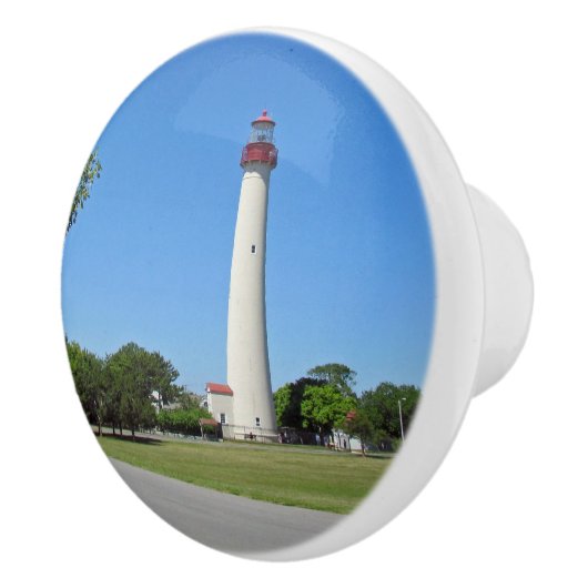 vuurtoren van Cape May Keramische Knop (Rechts)