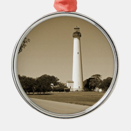 vuurtoren van Cape May Metalen Ornament (Voorkant)