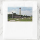 vuurtoren van Cape May Rechthoekige Sticker (Tas)