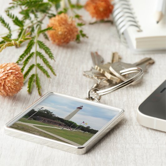 vuurtoren van Cape May Sleutelhanger (Zijkant)