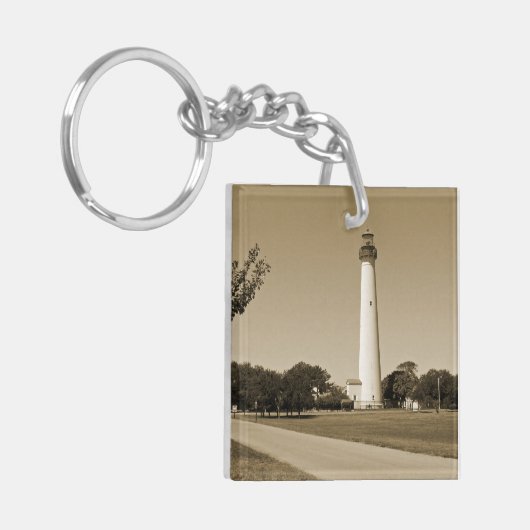 vuurtoren van Cape May Sleutelhanger (Voorkant Links)