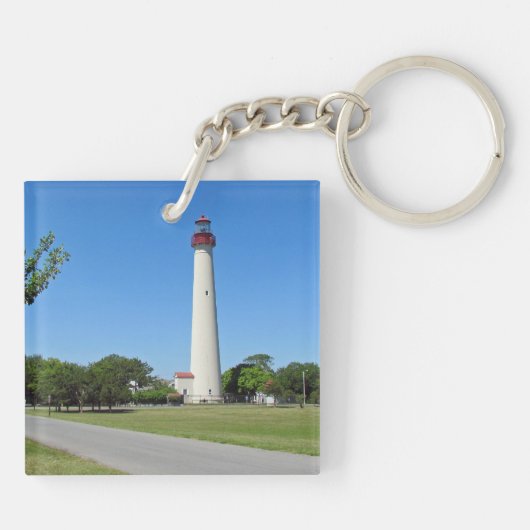 vuurtoren van Cape May Sleutelhanger (Achterkant)