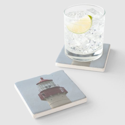 vuurtoren van Cape May Stenen Onderzetter (Zijkant)