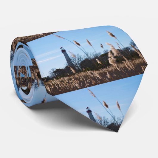 vuurtoren van Cape May Stropdas (Opgerold)
