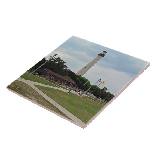 vuurtoren van Cape May Tegeltje (Zijkant)