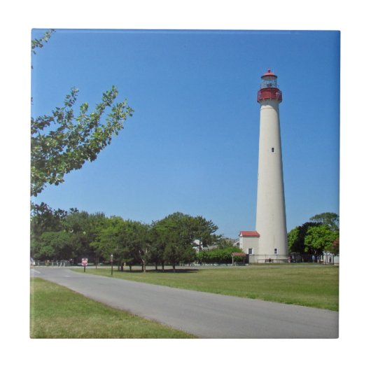 vuurtoren van Cape May Tegeltje (Voorkant)