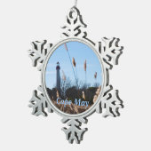 vuurtoren van Cape May Tin Sneeuwvlok Ornament (Rechts)
