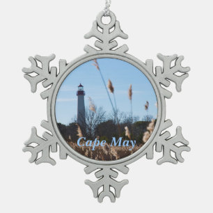 vuurtoren van Cape May Tin Sneeuwvlok Ornament