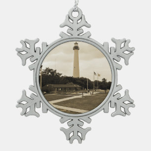 vuurtoren van Cape May Tin Sneeuwvlok Ornament