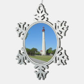vuurtoren van Cape May Tin Sneeuwvlok Ornament (Rechts)