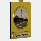 vuurtoren van Cape May Verguld Banner Ornament (Rechts)