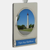 vuurtoren van Cape May Verzilverd Banner Ornament (Rechts)