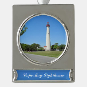 vuurtoren van Cape May Verzilverd Banner Ornament