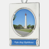 vuurtoren van Cape May Verzilverd Banner Ornament (Links)