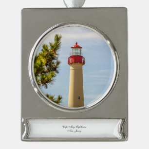 vuurtoren van Cape May Verzilverd Banner Ornament