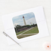 vuurtoren van Cape May Vierkante Sticker (Envelop)