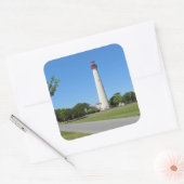 vuurtoren van Cape May Vierkante Sticker (Envelop)