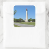 vuurtoren van Cape May Vierkante Sticker (Tas)