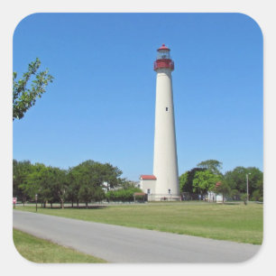vuurtoren van Cape May Vierkante Sticker