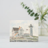 vuurtoren van Cape Neddick Briefkaart (Staand voorkant)